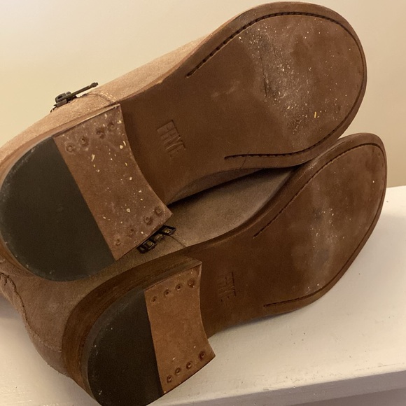 Frye Carly Zip Chelsea Booties in ash suede - Picture 9 of 9